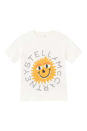 Kids Cotton Sun Print T-shirt